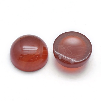 Natural Carnelian Cabochons X-G-P393-R03-10mm-1
