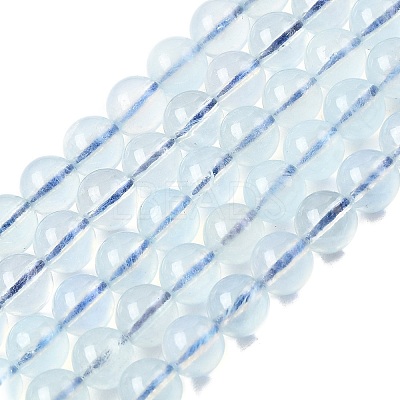 Natural Aquamarine Beads Strands G-G344-A07-6mm-1