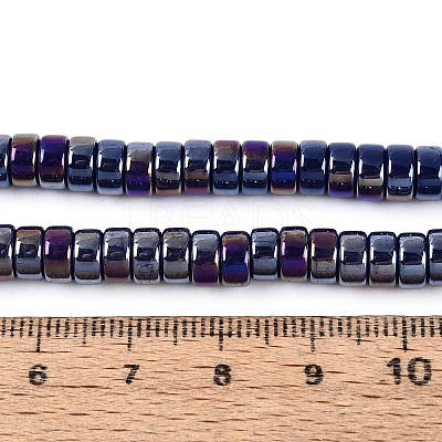 AB Color Plated Opaque Glass Beads Strands LS-GLAA-T026-3x6mm-P09-1