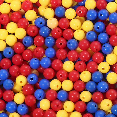 Opaque Acrylic Beads SACR-PA0001-04B-02-1