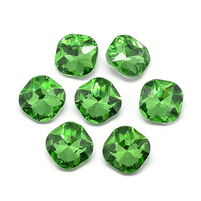 Pointed Back Glass Rhinestone Cabochons RGLA-T032-10x10mm-19-1