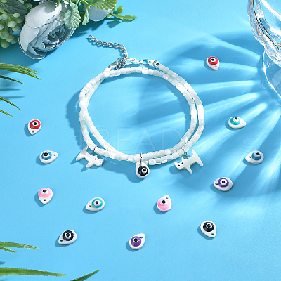72Pcs 6 Colors Natural Freshwater Shell Charms SHEL-FH0001-15-1
