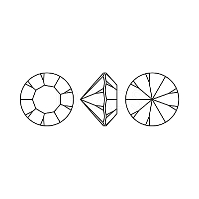 Preciosa&reg MAXIMA Crystal Round Stones Y-PRC-RBSS39-10330-1