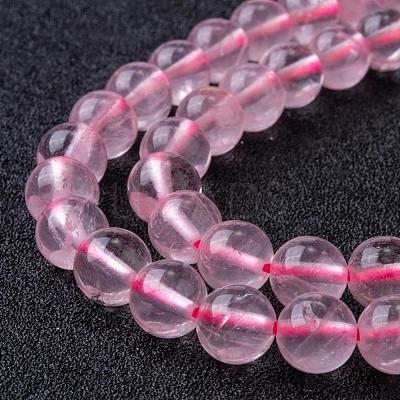 Natural Rose Quartz Bead Strands G-R173-8mm-04-1