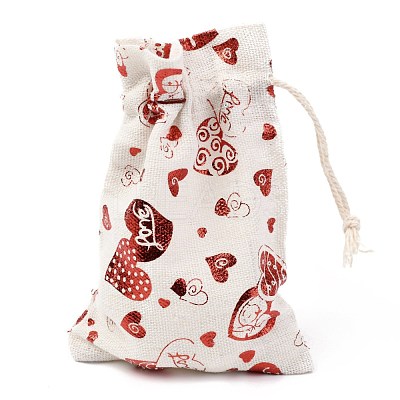 Christmas Theme Cotton Fabric Cloth Bag ABAG-H104-B03-1