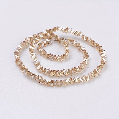 Electroplate Glass Beads Strands EGLA-J145-4mm-PL04-1