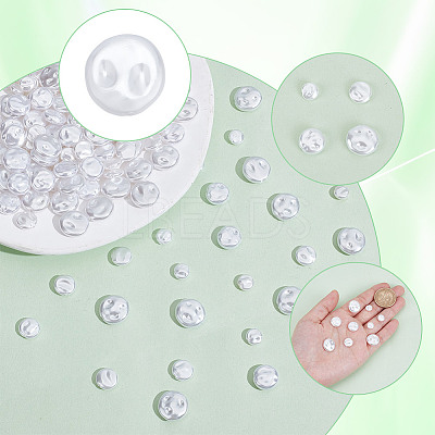 200Pcs 4 Styles Resin Imitation Pearl Beads FIND-AR0005-46-1