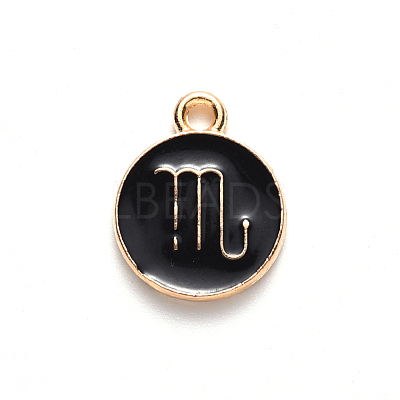 Alloy Enamel Pendants X-ENAM-S124-01A-08L-1