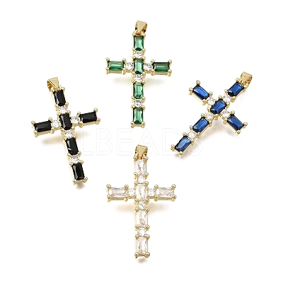 Brass Pave Cubic Zirconia Pendants CU-CBAE7DF-11G-D-1