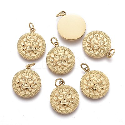 Ion Plating(IP) 304 Stainless Steel Charms STAS-F256-046G-1