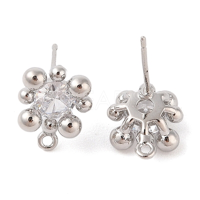 Brass Stud Earring Findings LS-KK-N256-10P-1