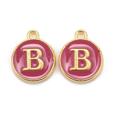 Golden Plated Alloy Enamel Charms X-ENAM-S118-08B-1