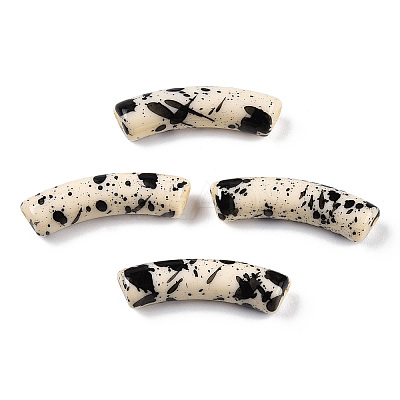 Opaque Spray Painted Acrylic Beads X1-MACR-S372-002F-B08-1