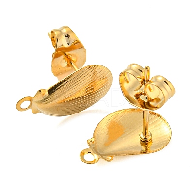 304 Stainless Steel Stud Earring Findings EJEW-D081-02A-G-1
