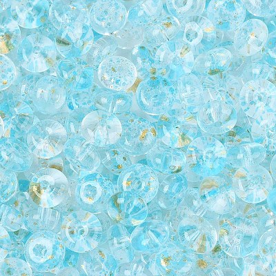 Baking Paint Transparent Glass Beads DGLA-T004-07E-1