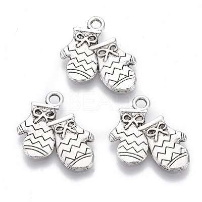 Tibetan Style Alloy Pendants TIBE-N010-24AS-RS-1