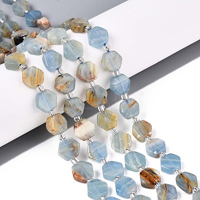 Natural Blue Calcite Beads Strands G-P534-A24-01-1