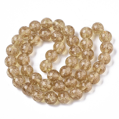 Handmade Gold Sand Lampwork Beads Strands LAMP-T007-06I-1