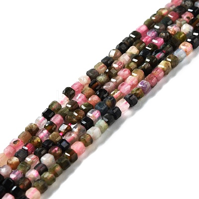 Natural Multicolor Tourmaline Beads Strands G-D467-A16-1