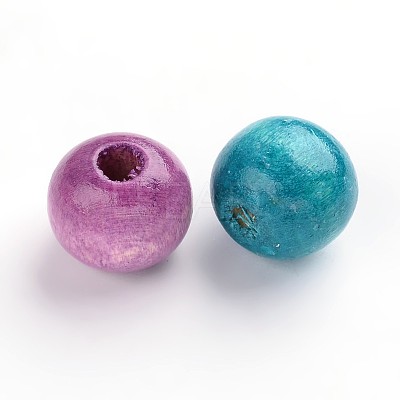 Dyed Natural Wood Beads WOOD-Q006-6mm-M-LF-1