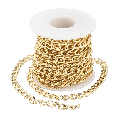 Aluminium Twisted Curb Chains CHA-YW0001-01G-1