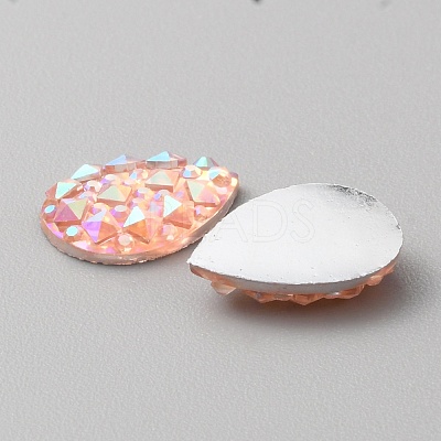 Opaque Resin Rhinestone Cabochons RESI-WH0035-29C-1