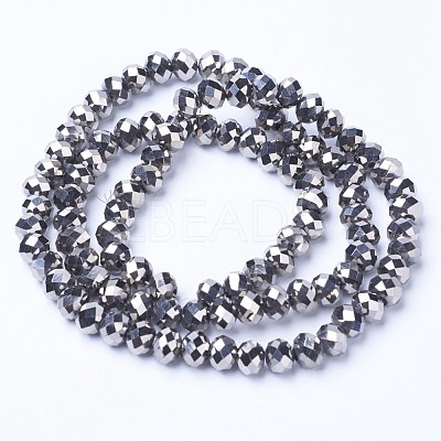 Electroplate Transparent Glass Beads Strands EGLA-A034-T4mm-UA03-1