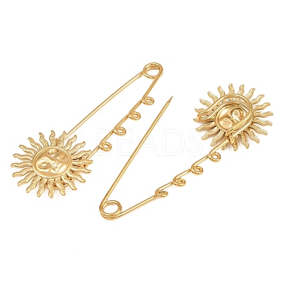Sun 304 Stainless Steel Safety Pins Brooch Findings SA-CBA098D-13D-G-1