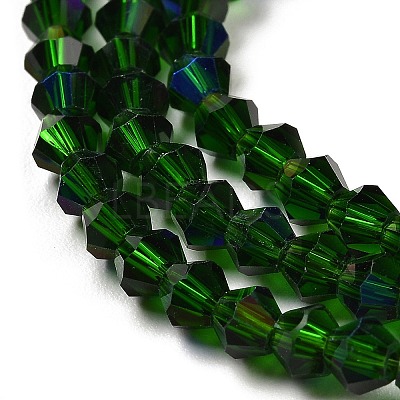 Transparent Electroplate Glass Beads Strands LS-EGLA-A039-T4mm-L25-1