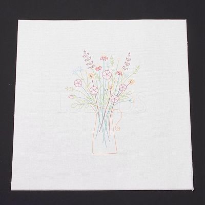 DIY Embroidery Fabric with Eliminable Pattern DIY-P032-B03-1