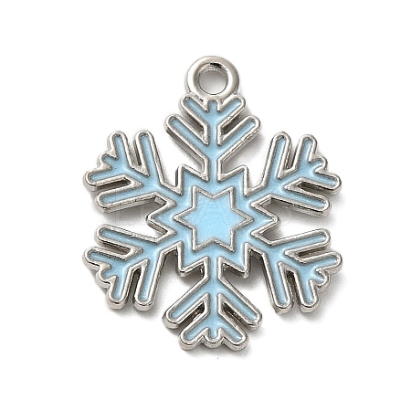 Winter Theme Alloy Enamel Pendants ENAM-M002-05S-P-1