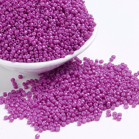 Baking Paint Glass Seed Beads SEED-S001-K21-1