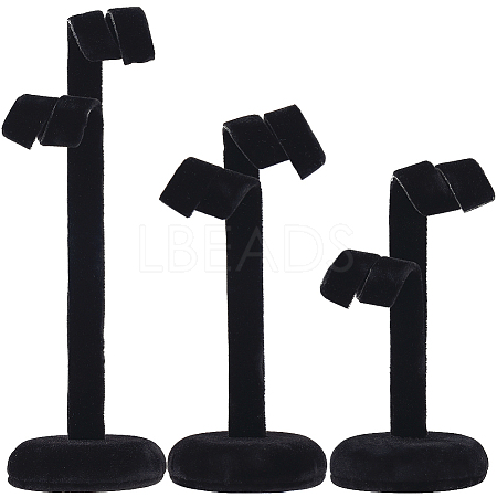 1 Sets 3 Sizes Tree Shaped Wood Covered with Velvet Jewelry Display Stands Set EDIS-SC0001-11A-1