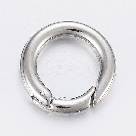 Tarnish Resistant 304 Stainless Steel Spring Gate Rings STAS-P198-09A-1