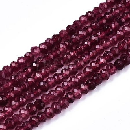 Natural White Jade Bead Strands G-R409-3x5-07-1