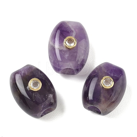 Natural Amethyst European Beads GG-CBA105B-02B-G-1