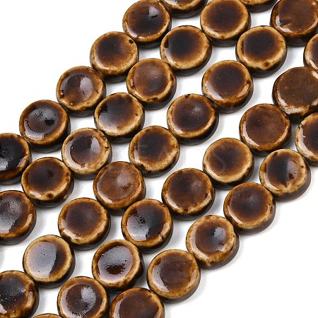 Vintage Style Glazed Porcelain Beads PORC-B002-12-03-1