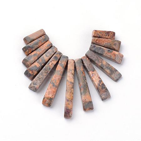 Natural Leopard Skin Jasper Bead Strands G-Q481-69H-1