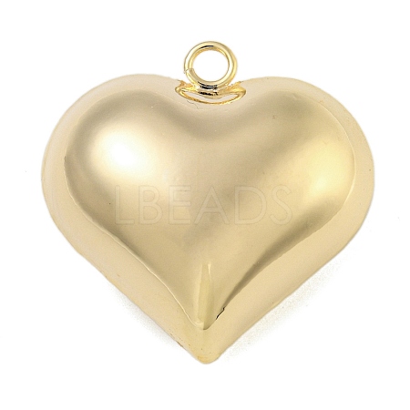 Heart Brass Pendants KK-N254-98G-01-1