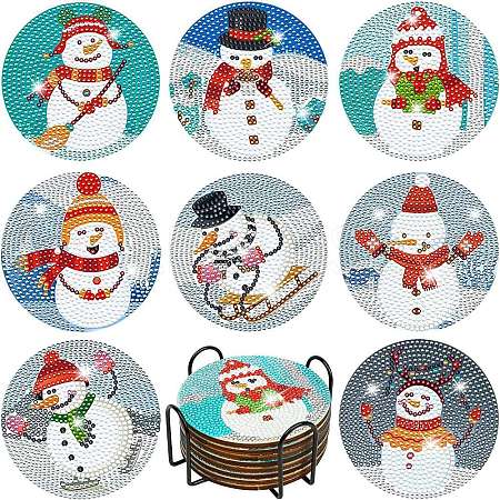 DIY Christmas Coaster Diamond Painting Set with Holder PW-WG26351-01-1
