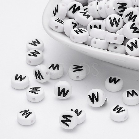 Acrylic Beads PL37C9070-W-1