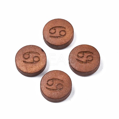 Laser Engraved Wood Beads WOOD-S053-53G-1