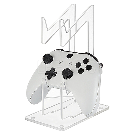 2-Tier Transparent Acrylic Game Controller Display Stand Holders ODIS-WH0002-11-1