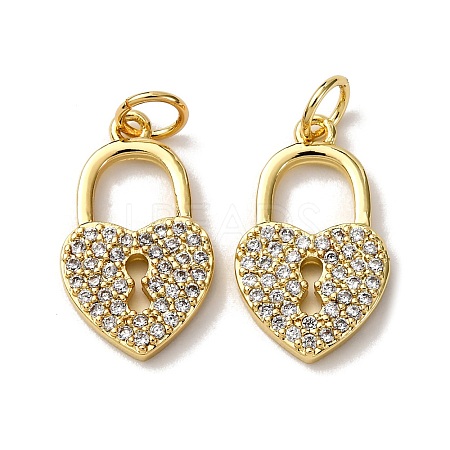 Brass Micro Pave Clear Cubic Zirconia Pendants LS-KK-A270-03D-G-1