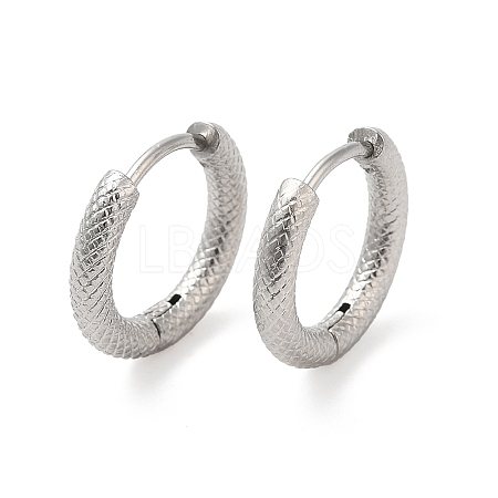 Non-Tarnish 304 Stainless Steel Hoop Earring EJEW-H134-01P-1