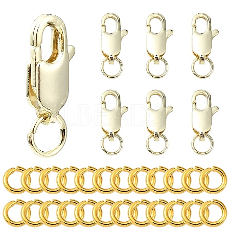 Brass Lobster Claw Clasps DIY-YW0009-37G-1