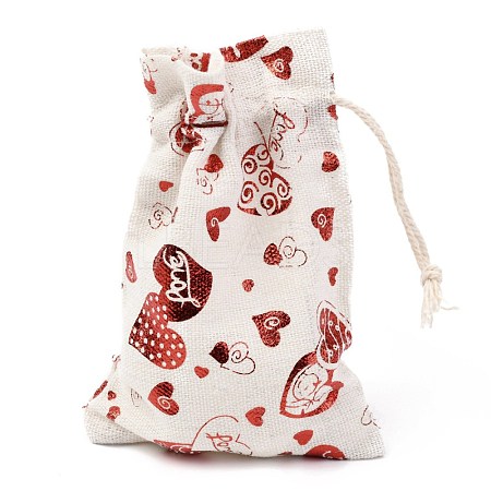Christmas Theme Cotton Fabric Cloth Bag ABAG-H104-B03-1