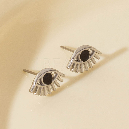 304 Stainless Steel Exaggerated Eye Stud Earrings - High-end CU5897-1-1