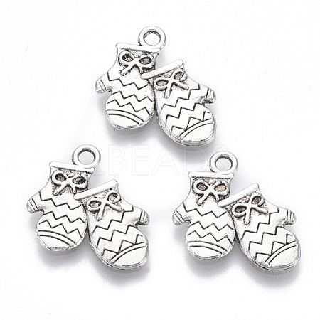 Tibetan Style Alloy Pendants TIBE-N010-24AS-RS-1
