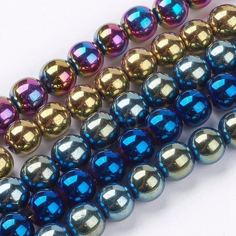 Non-magnetic Synthetic Hematite Beads Strands - Lbeads.com